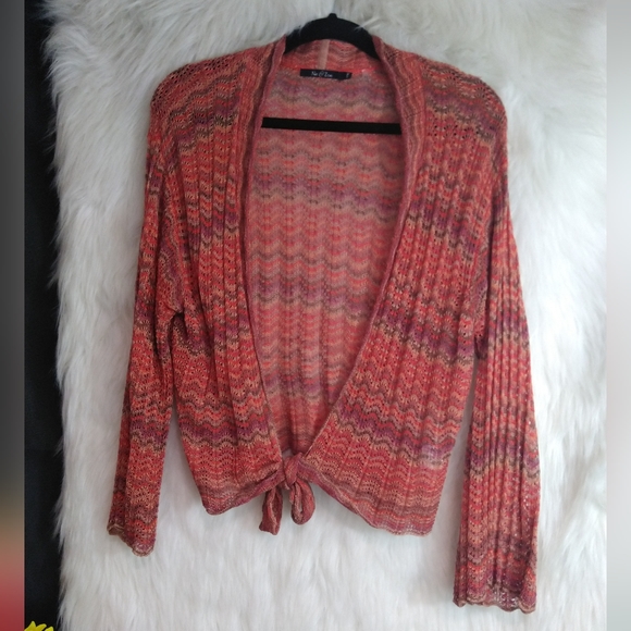 Nick and Zoe Multicolor Fall Color Long Sleeve Cardigan Size PM - Picture 2 of 11